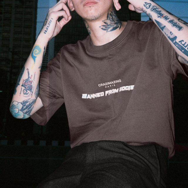 The New Banned from Society TEE | Brown