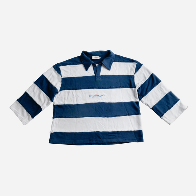 CZ POLO long sleeve | WHITE BLUE