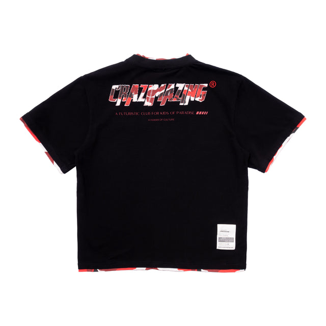 Camo Tee | Black-Red