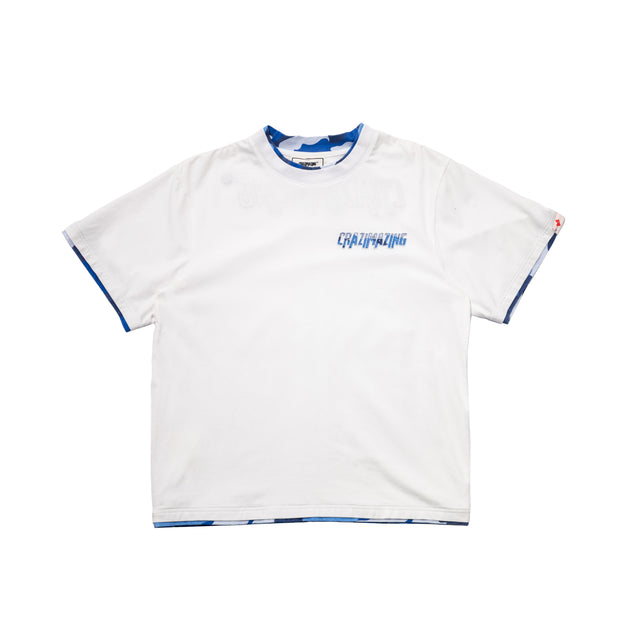 Camo Tee | White-Blue