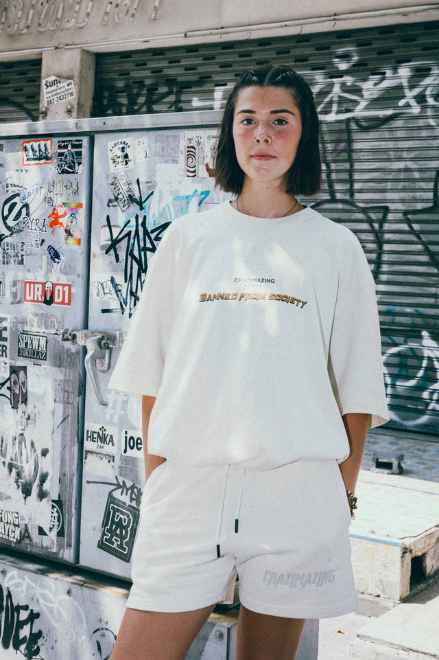 The New Banned from Society TEE | Cream