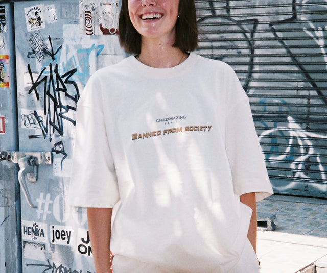 The New Banned from Society TEE | Cream