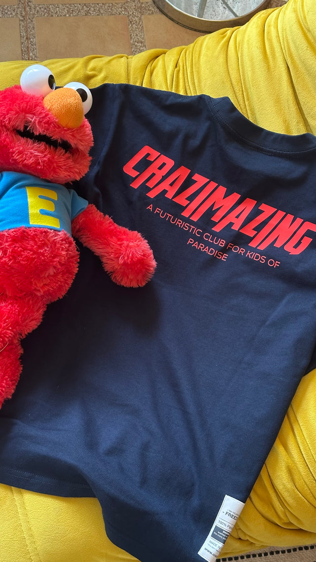 Crazimazing Classic Tee Black | Red Logo