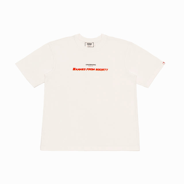 The New Banned from Society TEE | White
