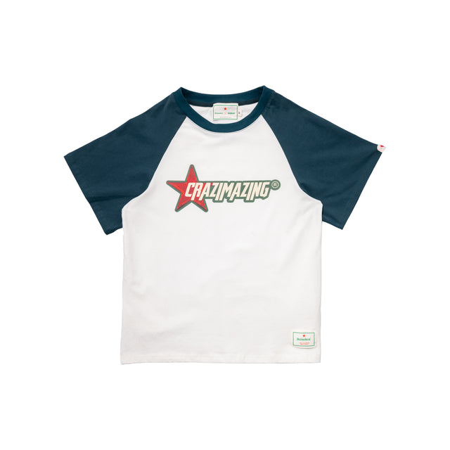 Super Star Baby Tee | White-Green
