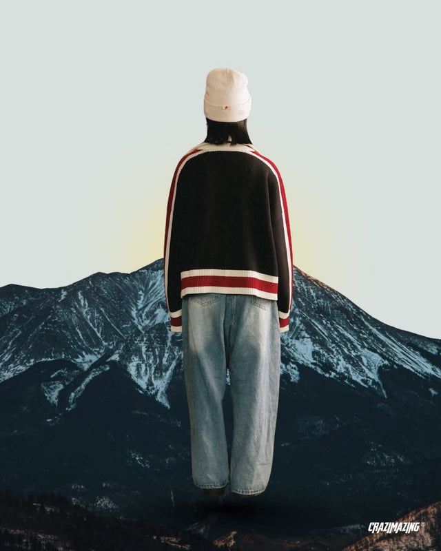 Jumbo Knit Jacket | Black