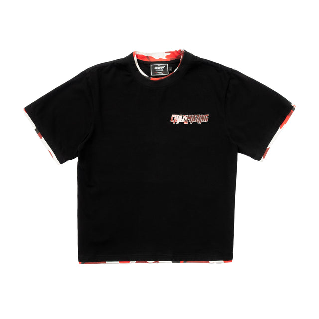 Camo Tee | Black-Red