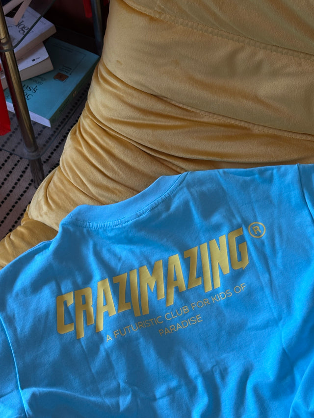 Crazimazing Classic Tee Ocean Blue | White Logo