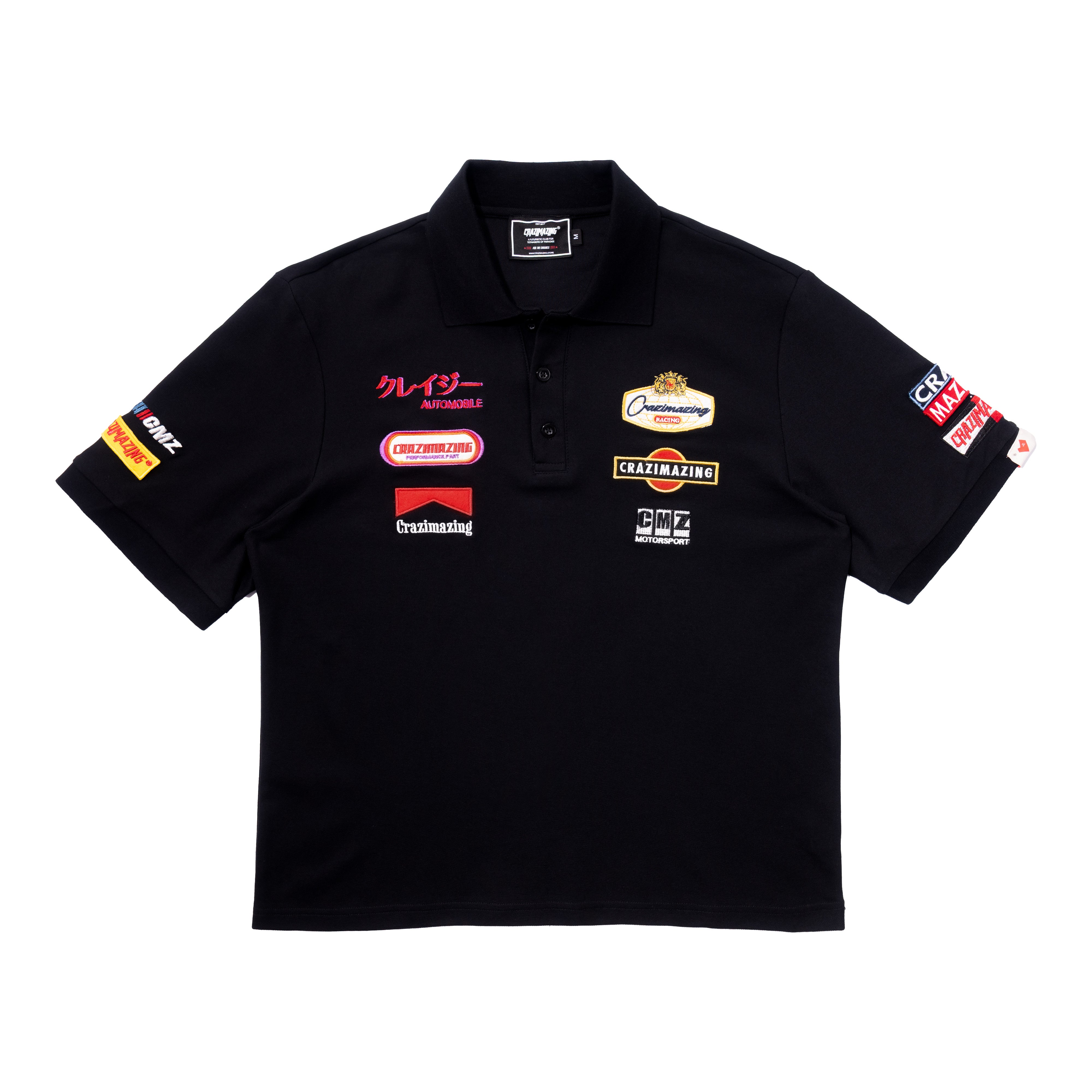 Oversized Racing Polo Racing Polo | Black – crazimazing