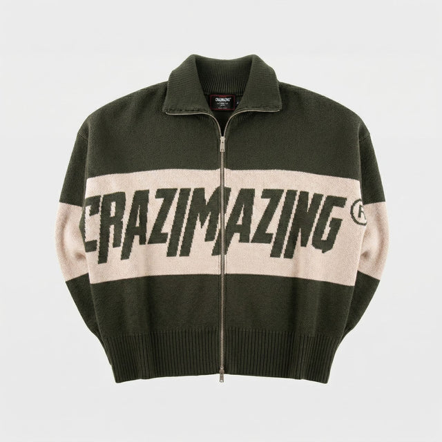 CRAZIMAZING KNIT POLO l OAKMOSS