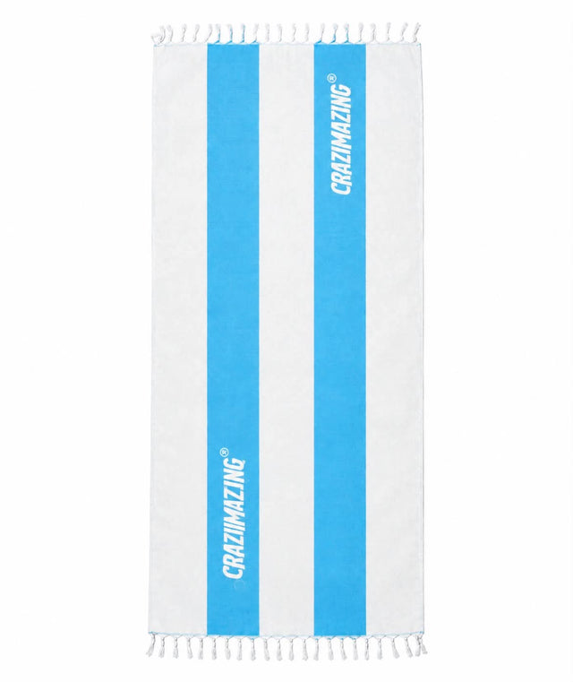 Crazimazing Blue Beach Towel