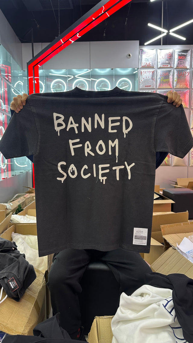 New Banned From Society Graffiti | Vintage Black