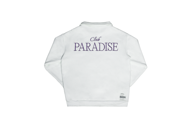 Paradise Half-Zip Pullover | White